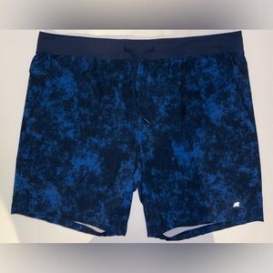 Russell Athletic Blue Patterned Athletic Shorts